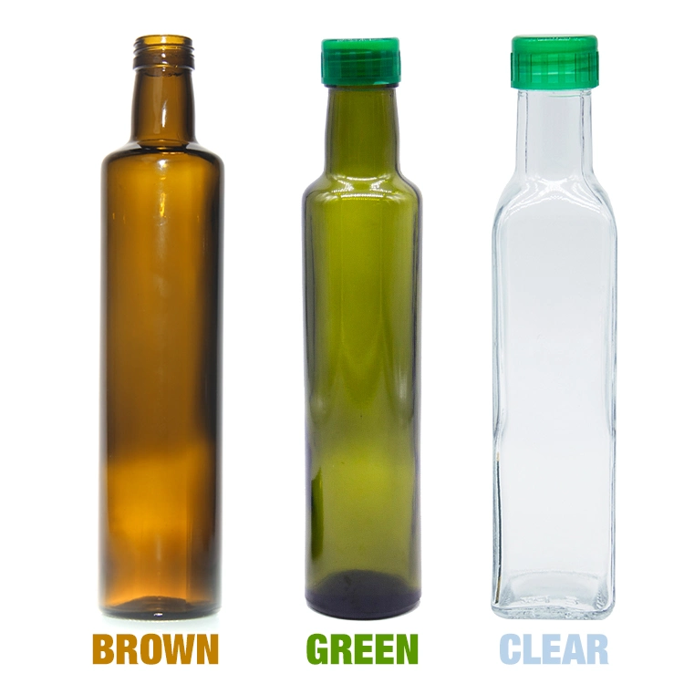 High Quality 750ml 1000ml Kitchen Square Vinegar Glass Olive Oil Bottles