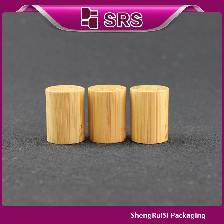 SRS 24/410 18/410 Customized Bamboo Wooden Wood Dropper Cap Diffuser Child Proof Twist Screw Cosmetic Plastic Flip Aluminum Metal Snap On Perfume Cap