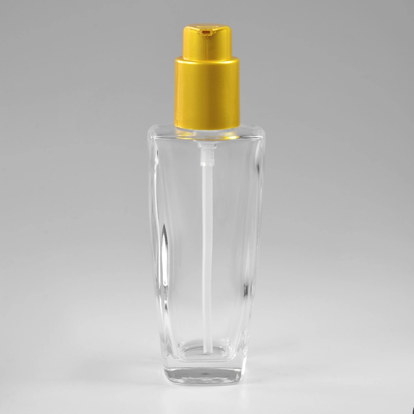 100ml Square Hair Essential Oil Glass Bottle with Oil Pump