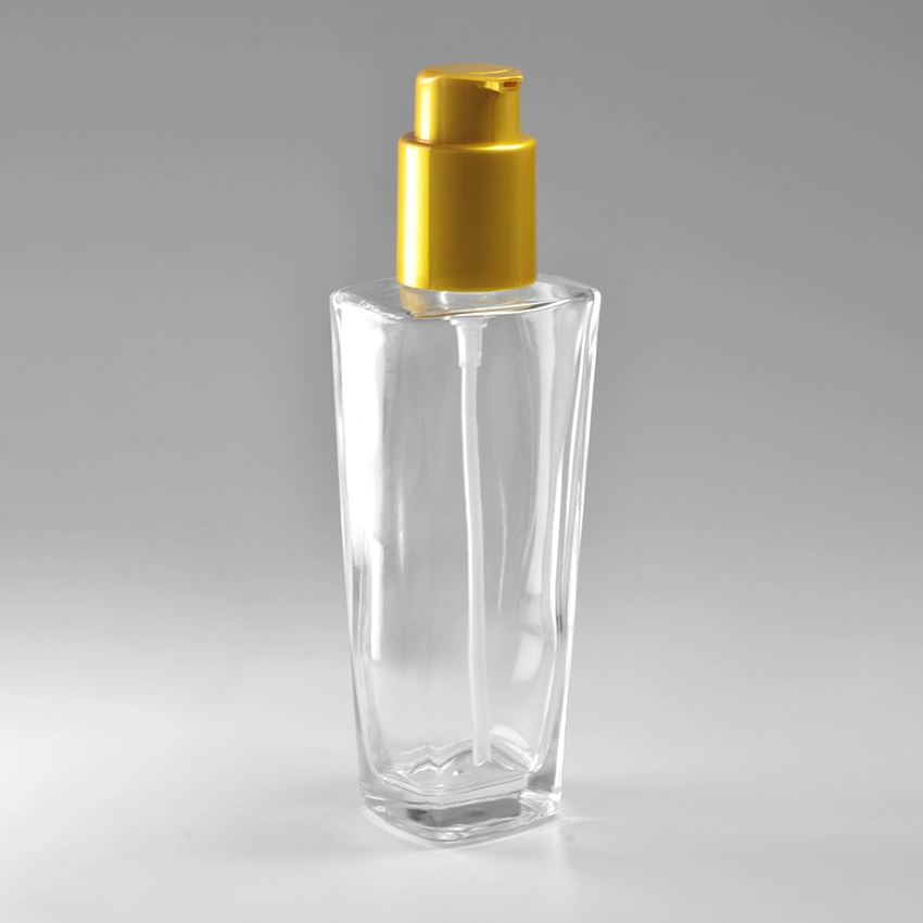 100ml Square Hair Essential Oil Glass Bottle with Oil Pump