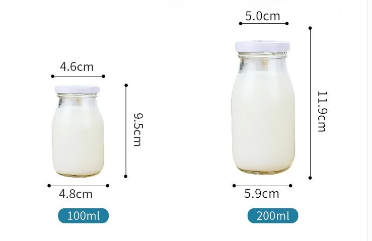 200ml 250ml 500ml 1 Liter Glass Beverage Bottles Wholesale Empty Milk Juice Bottles Glass Milk Bottle