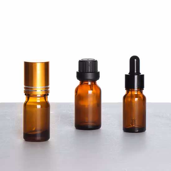 20% off Wholesale Cosmetic Packaging Amber Glass Bottle 30ml with Glass Dropper for Essential Oil