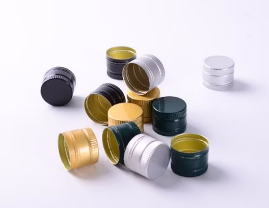 31.5mm 31mm Black Green Gold Silver Color Aluminum Pre-Threaded Ropp Caps for Screw Finish Bottle
