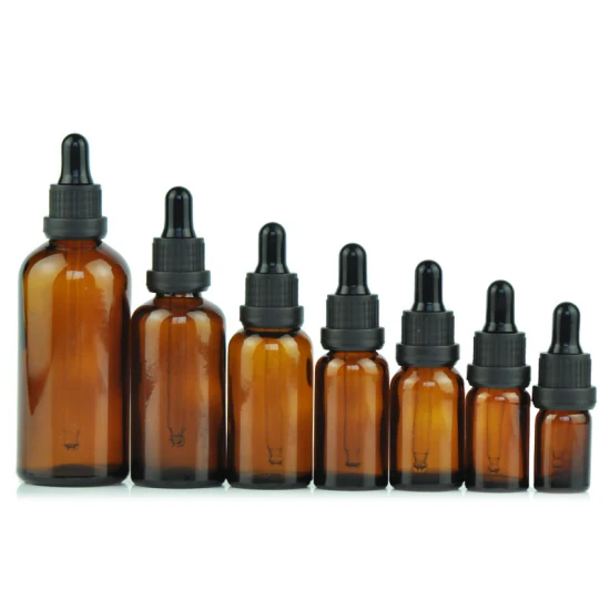 Free Sample Mini Glass Essential Oil Bottle for Cosmetic with Dropper Cap