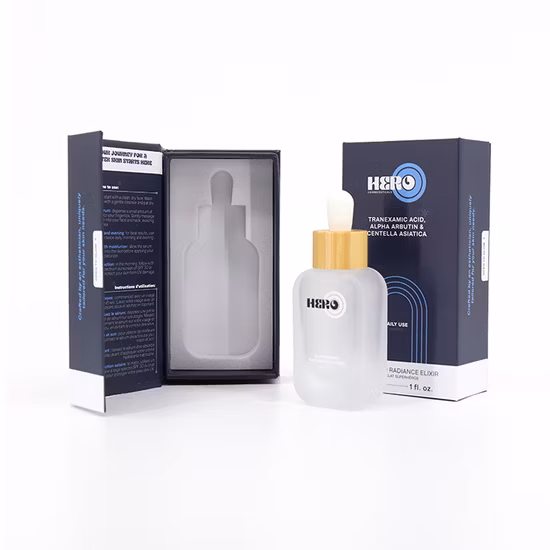 100ml Square Hair Essential Oil Glass Bottle with Oil Pump