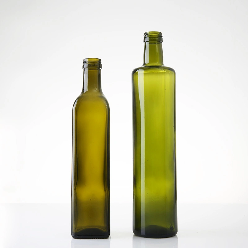 Black Green Color Olive Oil Liquor Spirit Black Glass Bottles