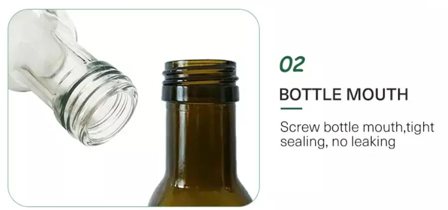 Cooking Dispenser Glass Bottles Kitchen Sprayer 300ml Cruet Olive Oil and Vinegar Dispensers Bottle