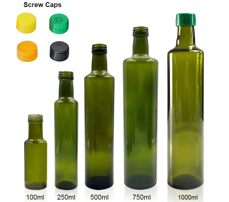 100ml 250ml 500ml 750ml 1000ml Kictchen Cooking Marasca Vinegar Wine Edible Seasoning Olive Oil Glass Bottles