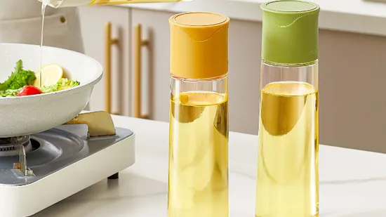 300ml Glass Cruet Olive Oil/Vinegar Dispenser Bottle with Cork
