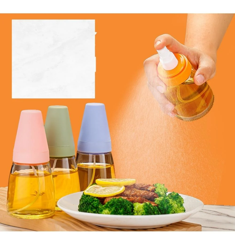 Oil Sprayer Bottle for Cooking Baking Olive Oil Salad Grilling Cooking Grill Air Fryer Refillable Oil Glass Dispenser Portable Vinegar Spritzer Gadgets Esg21175