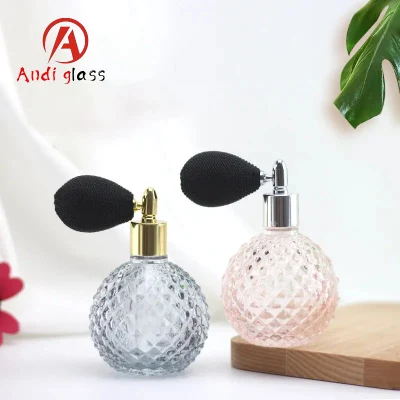 Wholesale100ml Round Cosmetics Packaging Squeeze Airbag Glass Perfume Essential Oil Bottle
