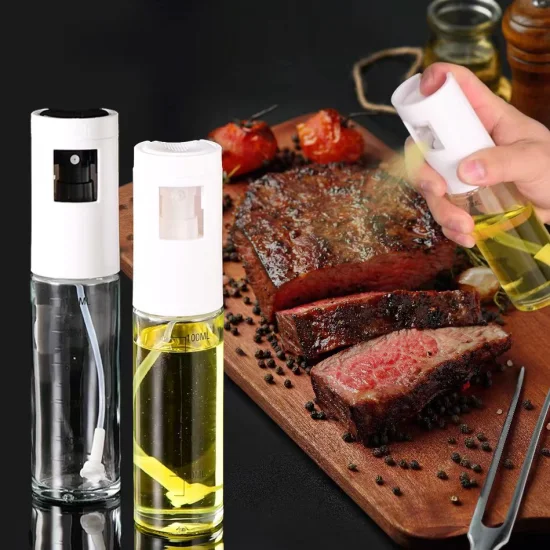 105ml Glass Oil Spray Bottle with Plastic Cooking Olive Oil Sprayer for Salad Barbecue Baking