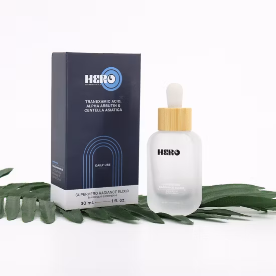 100ml Square Hair Essential Oil Glass Bottle with Oil Pump