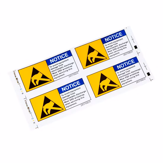 Customed Warning Self -Adhesive Sticker Label