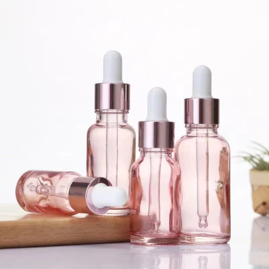 Hot Sale 20ml Round Shoulder Glass Dropper Bottle Small 20 Ml Frosted Glass Essential Oil Bottle with Dropper Serum Oil Bottle