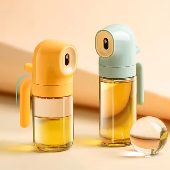Cooking Dispenser Glass Bottles Kitchen Sprayer 300ml Cruet Olive Oil and Vinegar Dispensers Bottle
